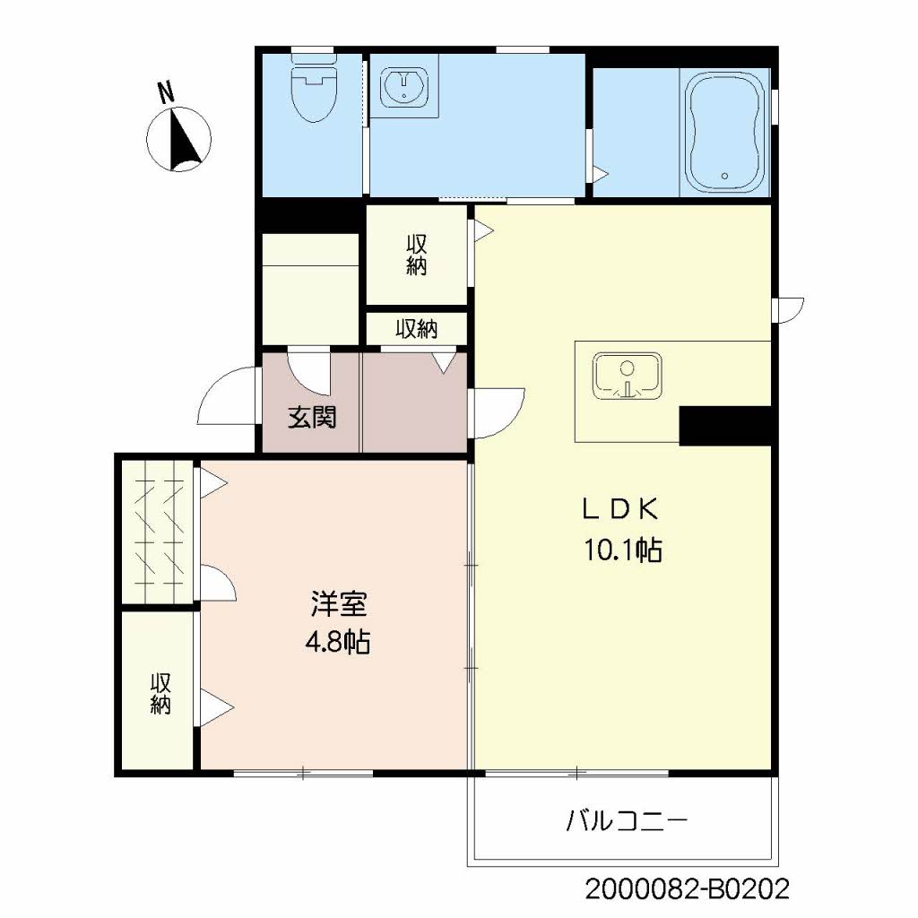 シャーメゾン夢咲　Ｂ棟　＊＊B0202-2