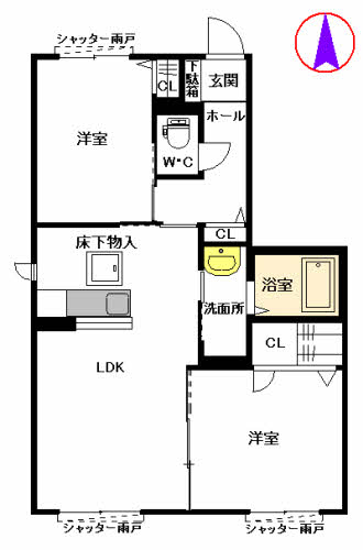 ガーデンクレスト　Ａ棟　＊ A0104号-2