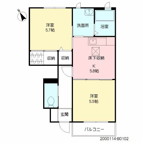 グリーン　ヴュー　Ｂ棟　＊＊ B0102号-16