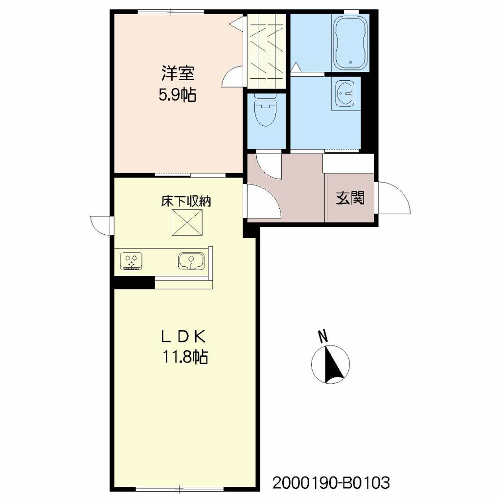 ソレイユ小浜　Ｂ棟　＊＊B0103-2