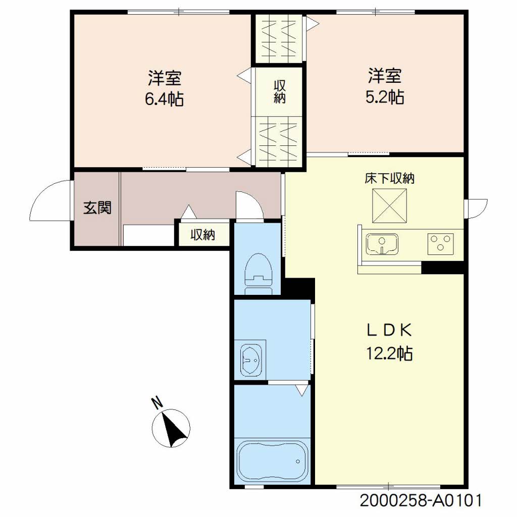 シャーメゾン高良内町　Ａ棟　＊＊A0101-2