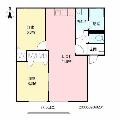 クレール福井　Ａ棟　＊＊A0201-2