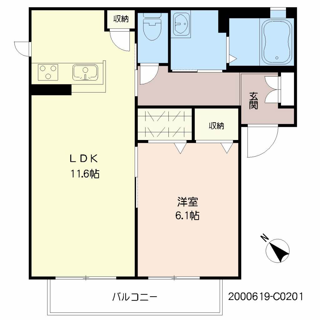 フォレストグリーン名島　Ｃ棟　＊ C0201号-15