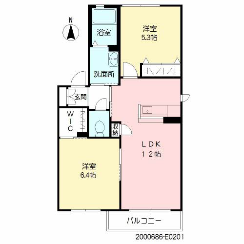 ディアス小野原　Ｅ棟　＊＊E0201-2