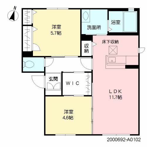 ドミール永犬丸　Ⅰ棟　＊＊A0102-2