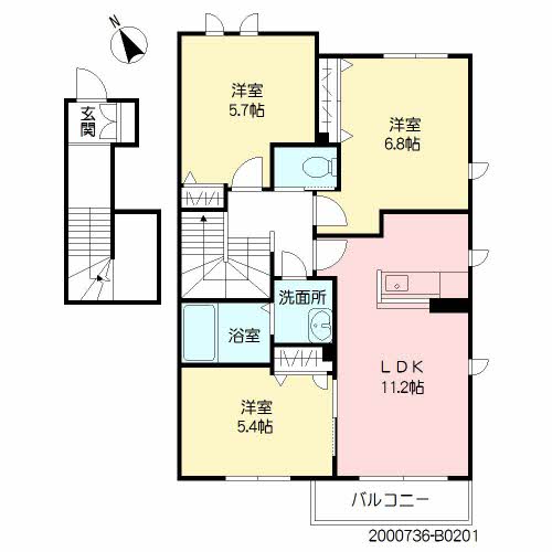 サンミズハ　Ｂ棟　＊B0201-2