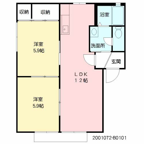 リバティータウン　Ｂ棟　＊＊B0101-2