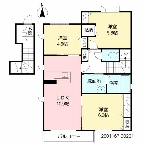 プロヌーブ前原　Ｂ棟　＊ B0201号-16