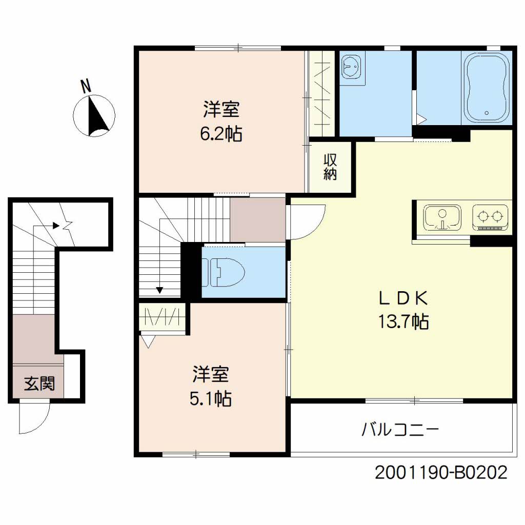 エクラージュ　Ⅱ棟　＊＊B0202-2