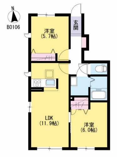 リバーサイド福津　Ｂ棟　＊ B0106号-11