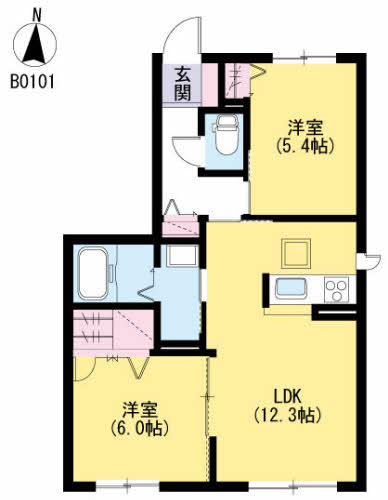 シャーメゾン　ナポリ　Ｂ棟　＊ B0101号-16
