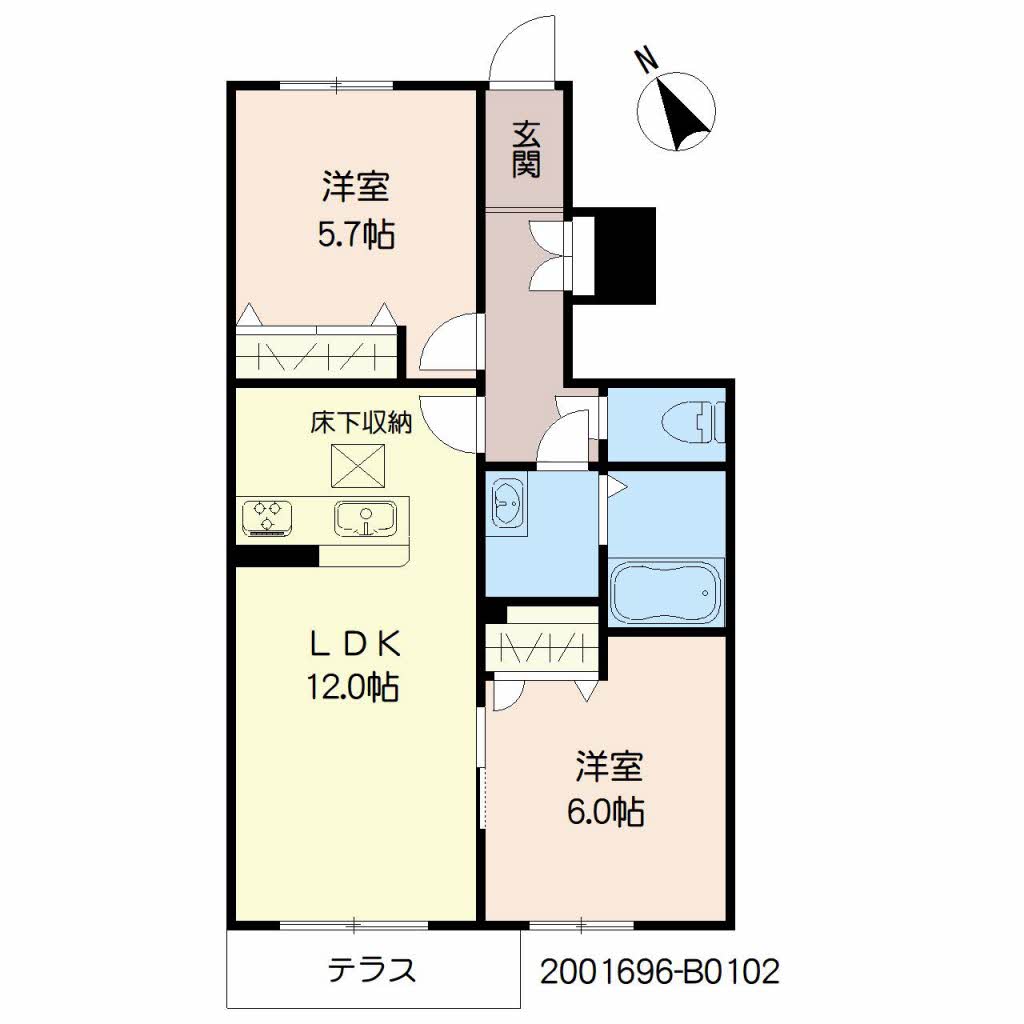 シャーメゾン湊　Ｂ棟　＊ B0102号-15