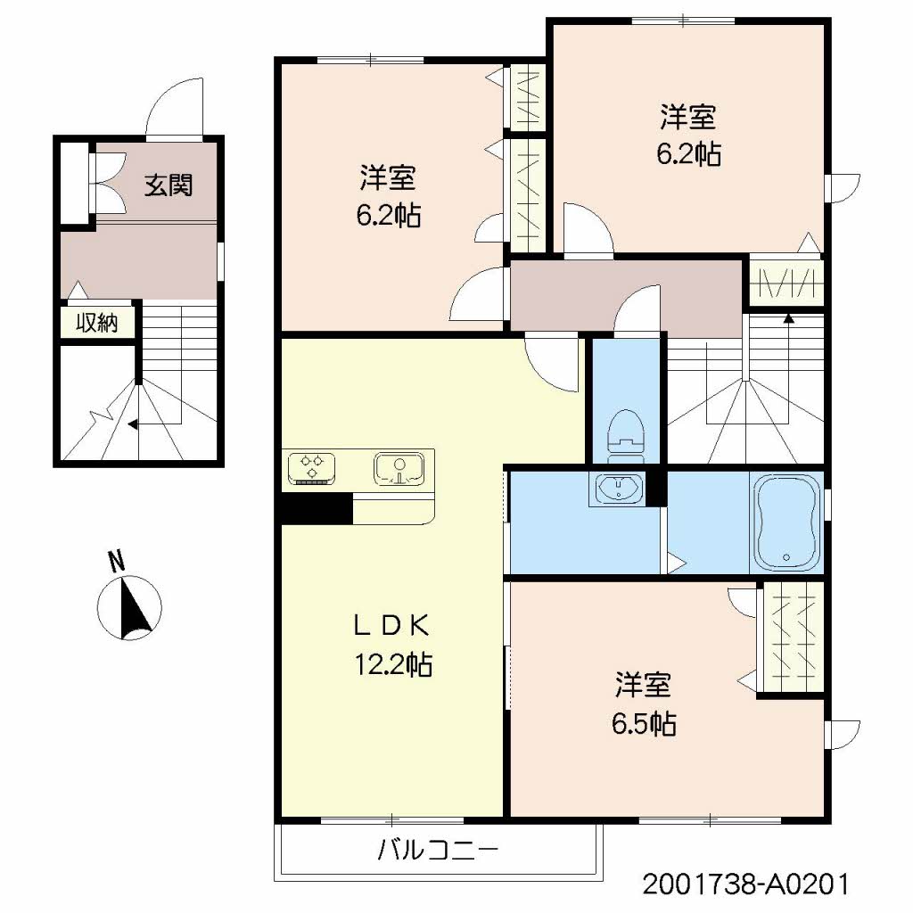 パインビラ１４　Ａ棟　＊ A0201号-2