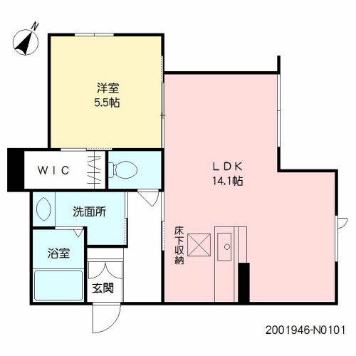 ヴィルヌーブ諏訪野 N棟 N0101号-16