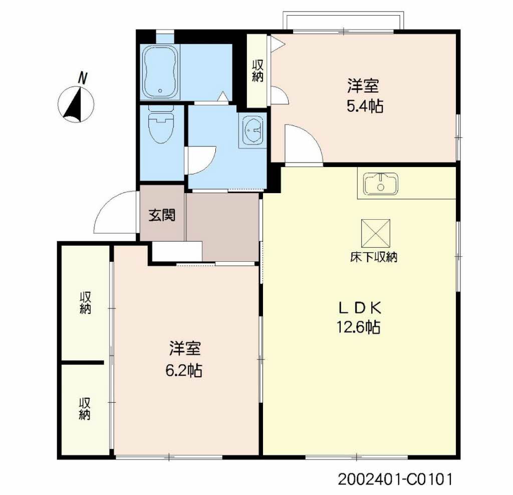 三洋タウン水巻　　Ｃ棟C0101-2