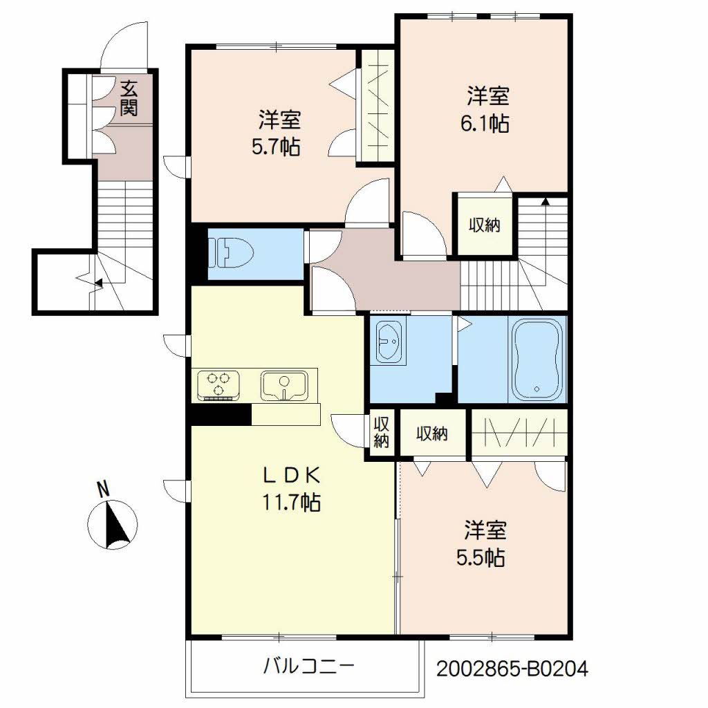 Ｒｅｃｏｔｔ辛島　弐番館　＊B0204-2