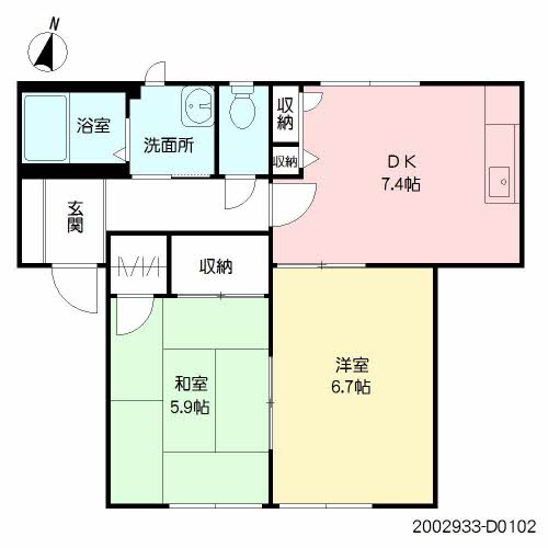バリュージュ富の原　　Ｄ棟 D0102号-16