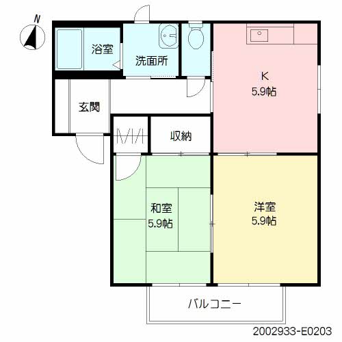 バリュージュ富の原　　Ｅ棟 E0203号-16