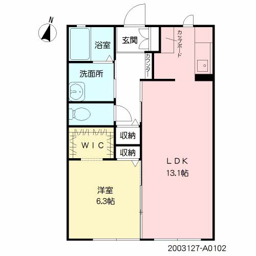 レジデンス幸　Ａ棟 A0102号-2
