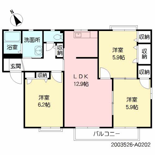 フィオーレⅠ　Ａ棟　＊＊A0202-2