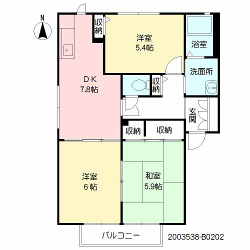 ドミール医大北　Ｂ棟B0202-2
