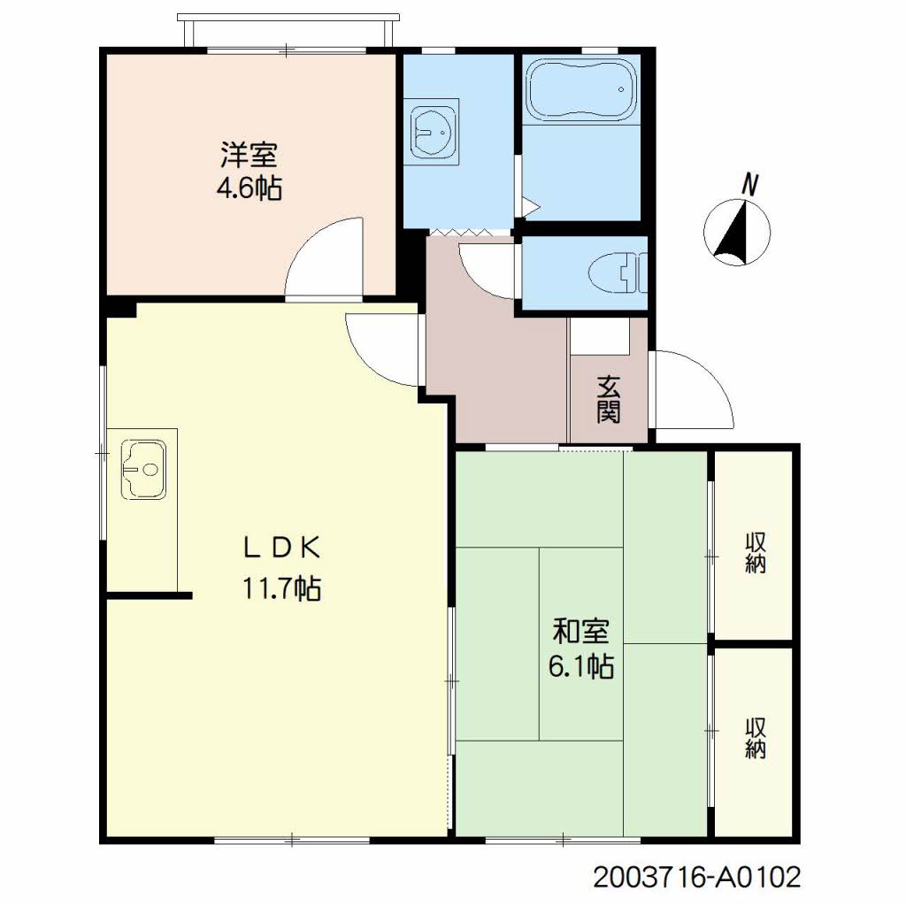 リバーサイド若楠　Ａ棟A0102-2