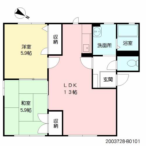 メゾン・ド・ボヌール　Ⅱ棟　＊ B0101号-2