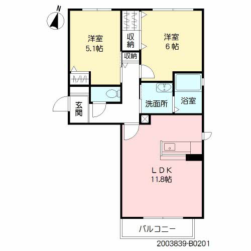 フェリーチェ一水　Ｂ棟B0201-2