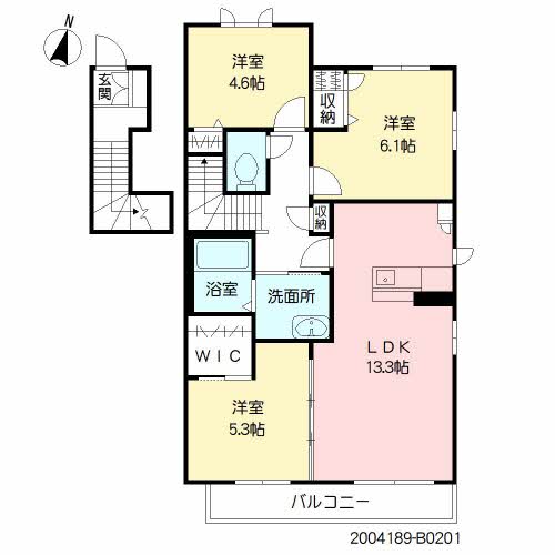 シャンティ　Ｂ棟　＊B0201-2