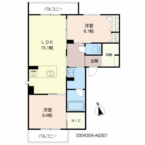 シャーメゾンきしゃばA0301-2