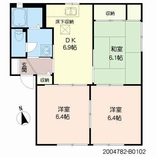ロードサイド到津　Ｂ棟　＊＊ B0102号-16
