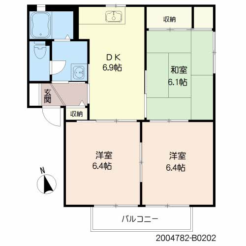 ロードサイド到津　Ｂ棟　＊＊B0202-2