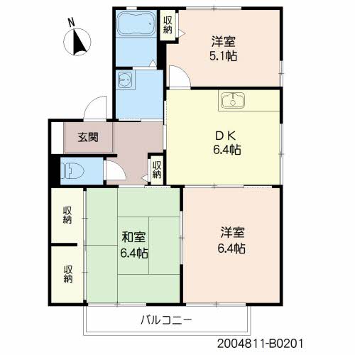 グランドール．Ｋ．　Ｂ棟B0201-2