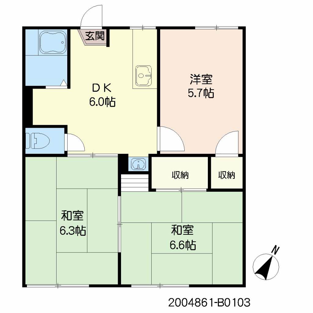 グリーンプラザ鶴見　Ｂ棟　＊＊ B0103号-2