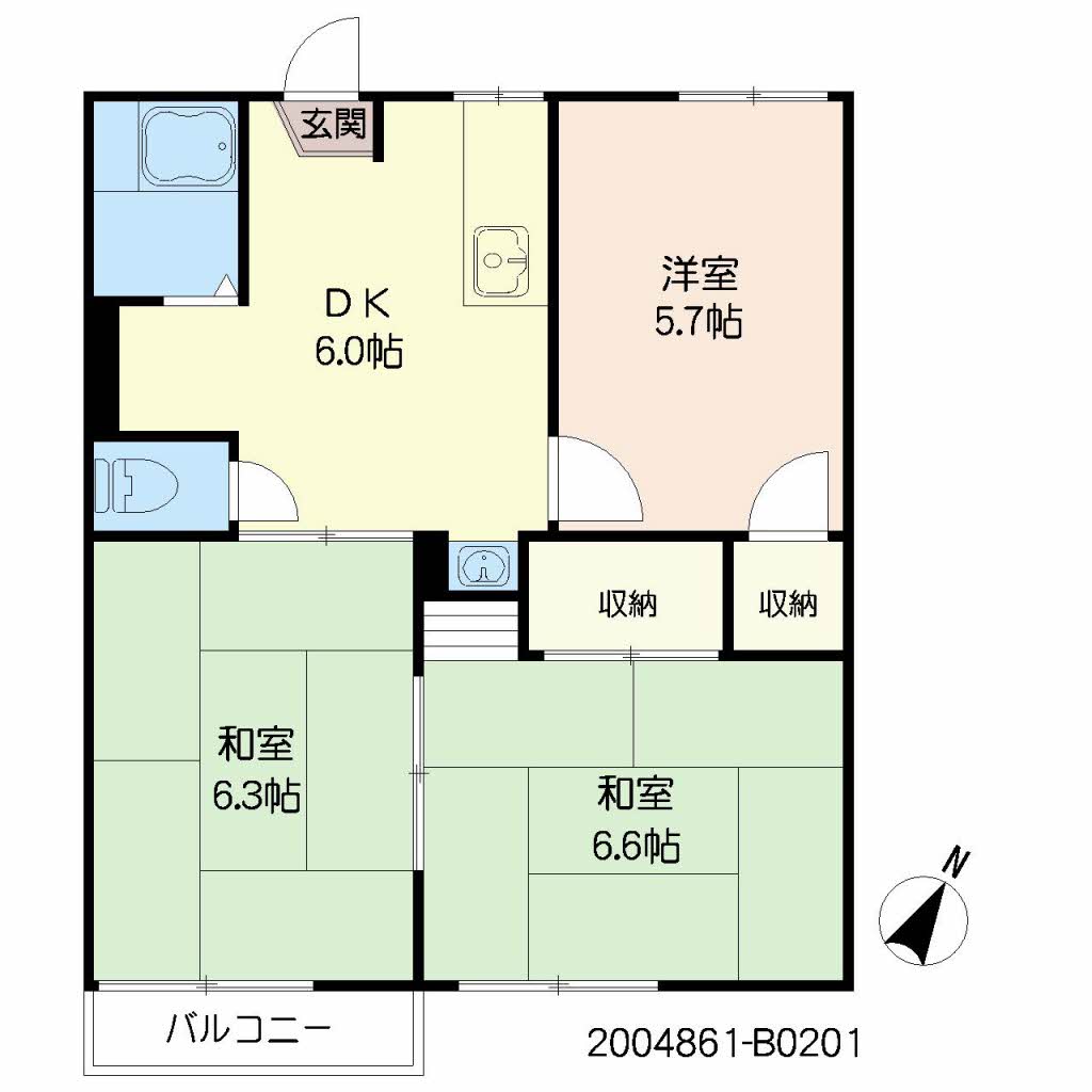 グリーンプラザ鶴見　Ｂ棟　＊＊ B0201号-16