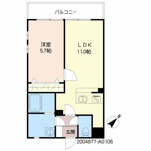 モンテローザⅠ号館 A0106号-2