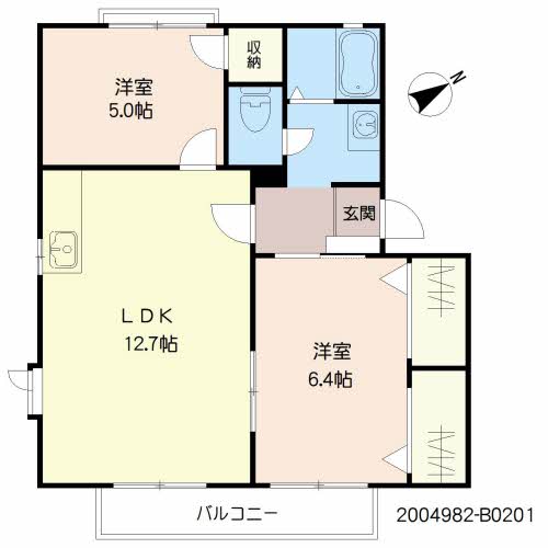 グラーベンハイツ　　Ｂ棟B0201-2