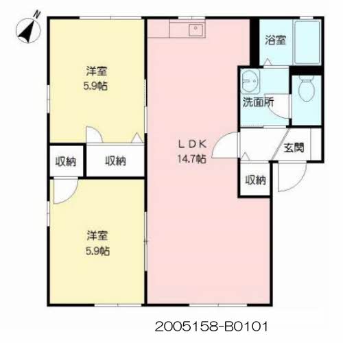 オー・ボアパティール　Ｂ棟 B0101号-16
