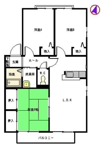 オー・ボアパティールⅡ　Ｂ棟B0201-2