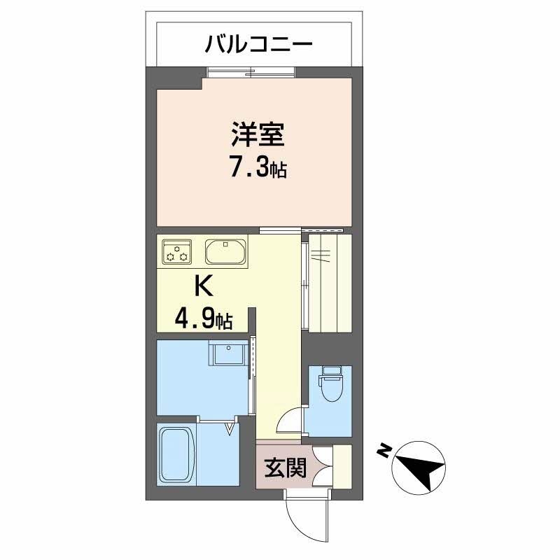 当社管理】Paradiso本荘 A0205号室（熊本県熊本市中央区