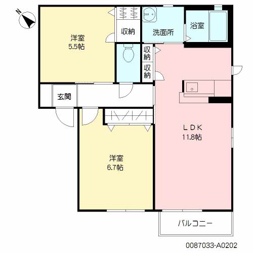 エバーグリーン　Ａ棟 A0202号-16
