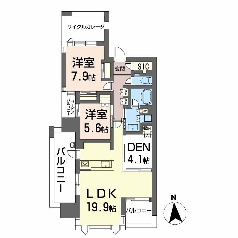 グランドメゾン大濠公園２０２０　４０１号室-16