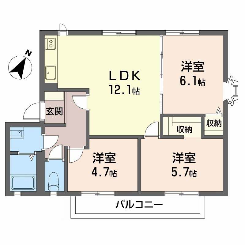 フレグランス学園台　Ｂ棟　＊＊B0201-2