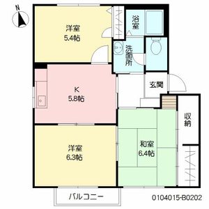 レオン西郷台　Ｂ棟　＊ B0202号-16