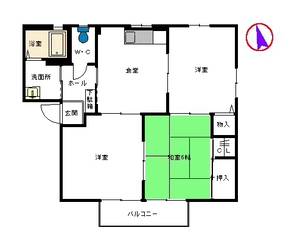 エクセレント郷ノ木 B棟 ** B0102号-2