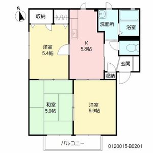 サンライトメゾン　Ｂ棟　＊ B0201号室