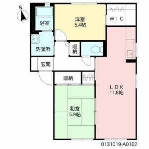 リフィージュ　Ｋ　＊ A0102号室