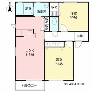 グリーンルーフ福田　Ｂ棟　＊＊ B0201号-16
