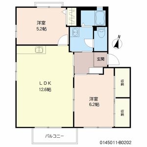 シャーメゾン中曽根　Ｂ棟　＊＊ B0202号室