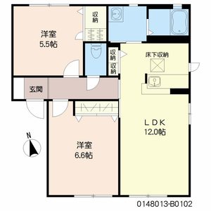 フォーレス中古賀　Ｂ棟　＊＊ B0102号室